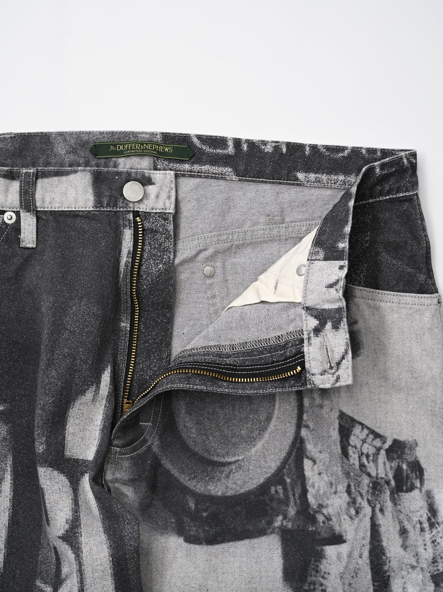 The DUFFER N NEPHEWS / PICTURE PRINT DENIM PANTS