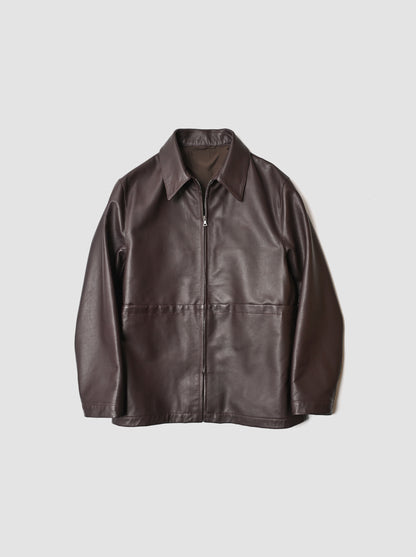 KAPTAIN SUNSHINE / Sheepskin Zip Jacket -BROWN