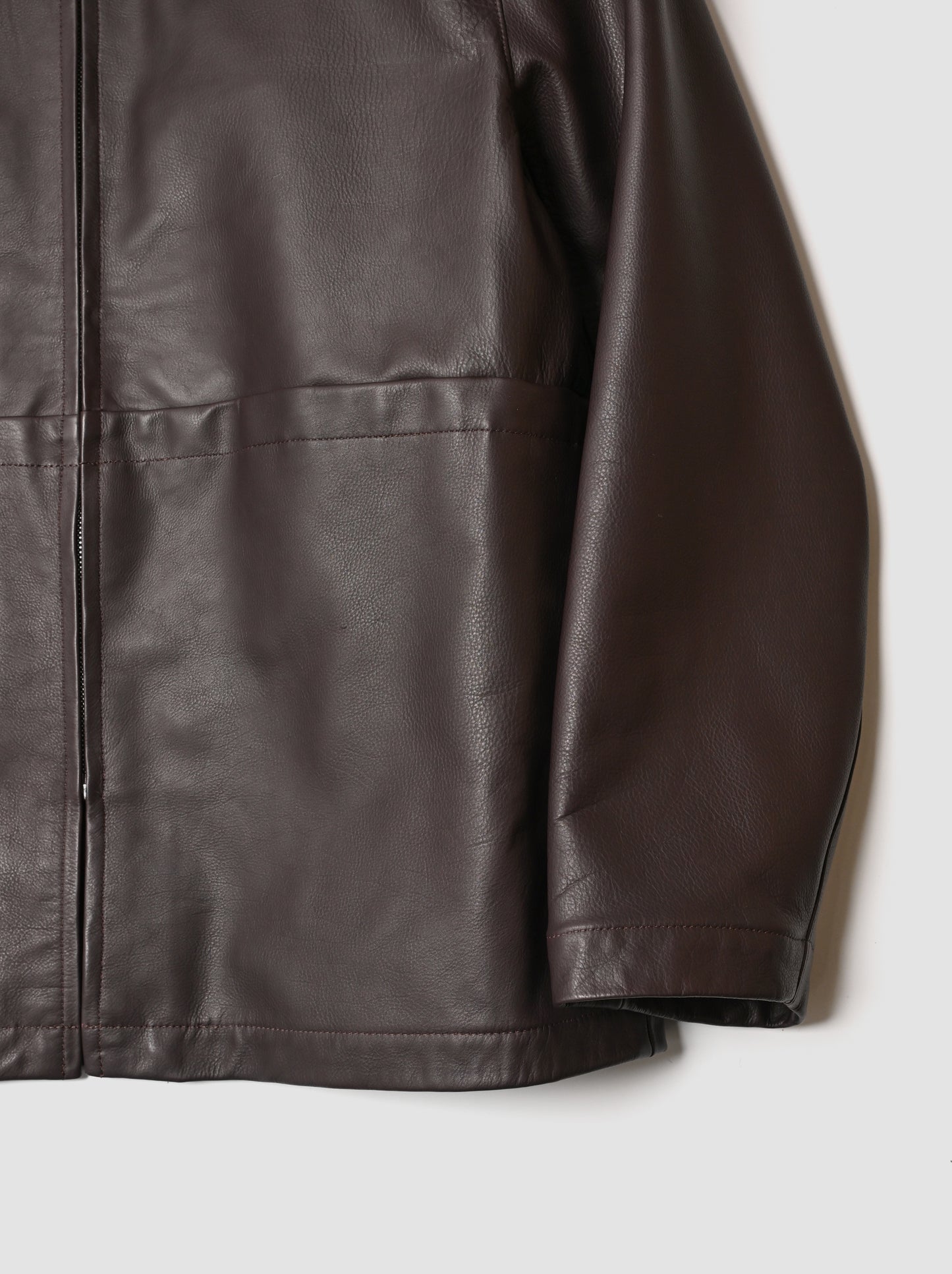 KAPTAIN SUNSHINE / Sheepskin Zip Jacket -BROWN