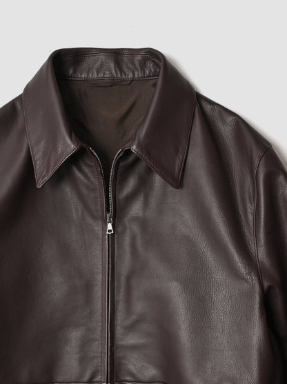 KAPTAIN SUNSHINE / Sheepskin Zip Jacket -BROWN