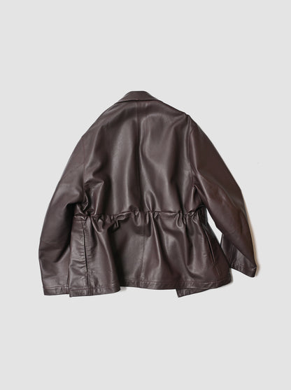 KAPTAIN SUNSHINE / Sheepskin Zip Jacket -BROWN