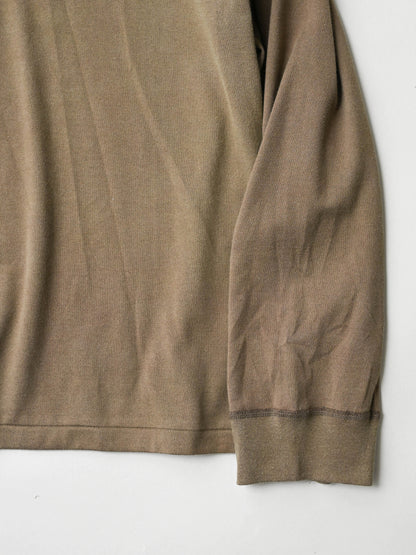 ANCELLM / UNEVENNESS LS T-SHIRT -BROWN