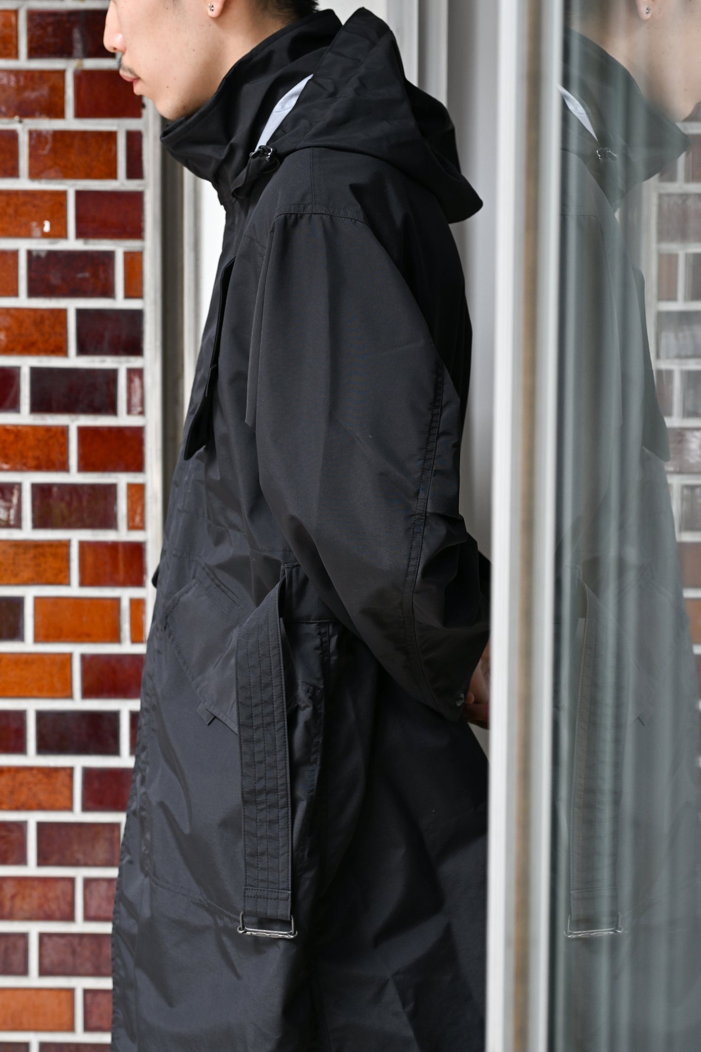 WHOWHAT / WEATHER PROOF COAT -BLACK