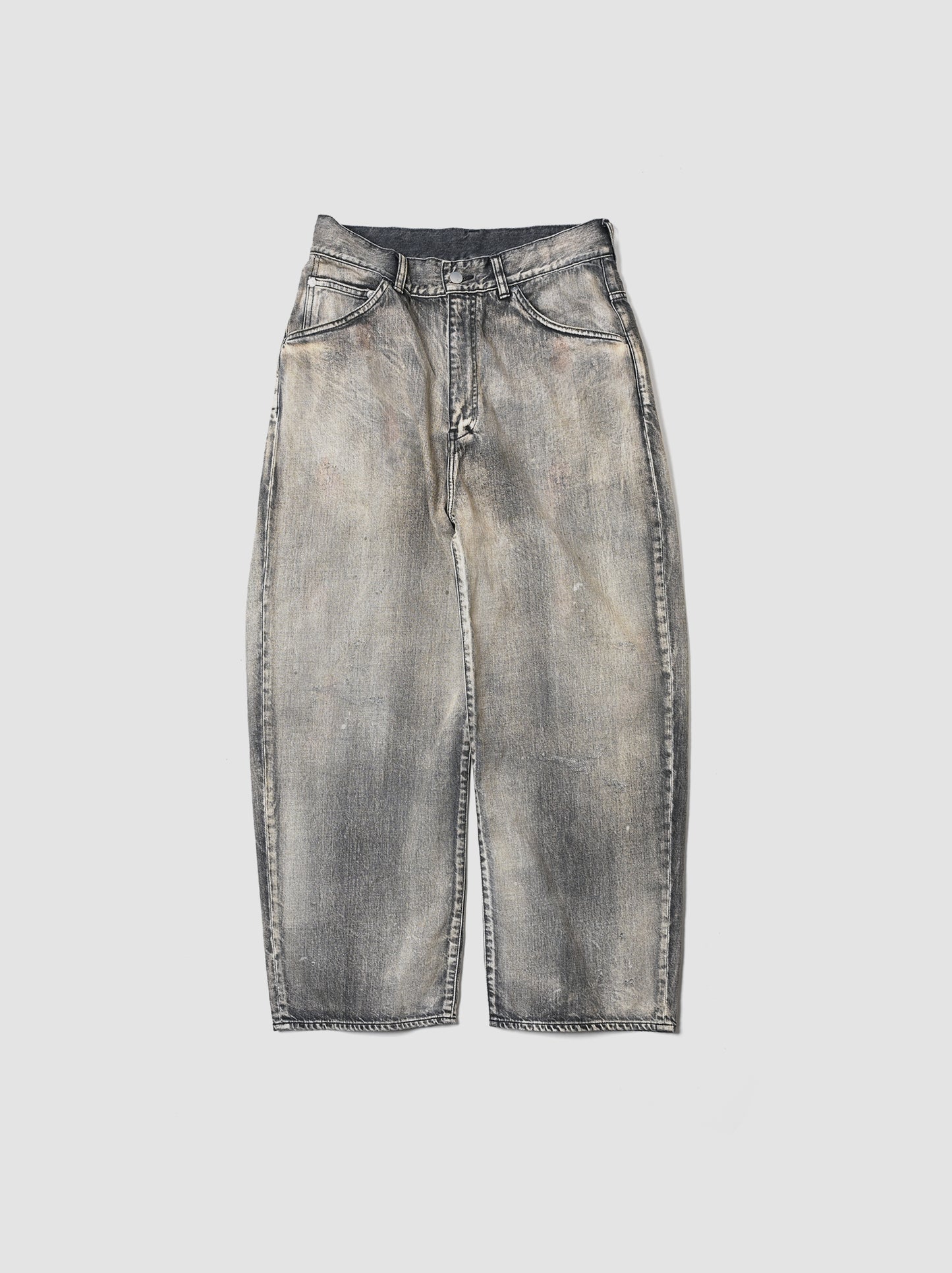 ANCELLM / MIDTAPERED 5P DENIM PANTS -BLACK