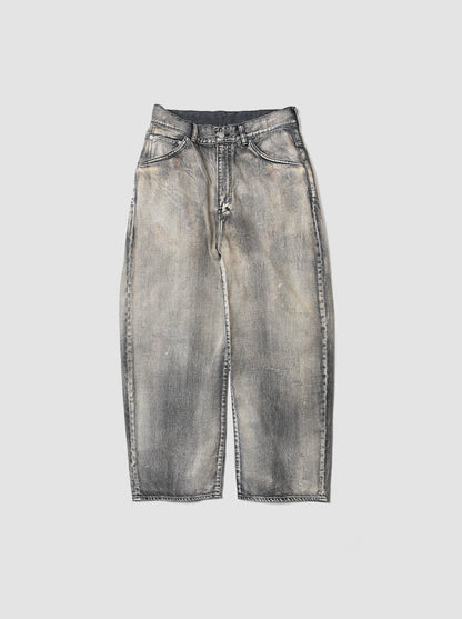 ANCELLM / MIDTAPERED 5P DENIM PANTS -BLACK