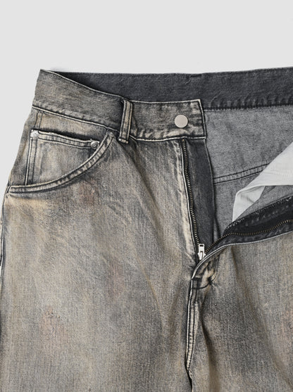 ANCELLM / MIDTAPERED 5P DENIM PANTS -BLACK