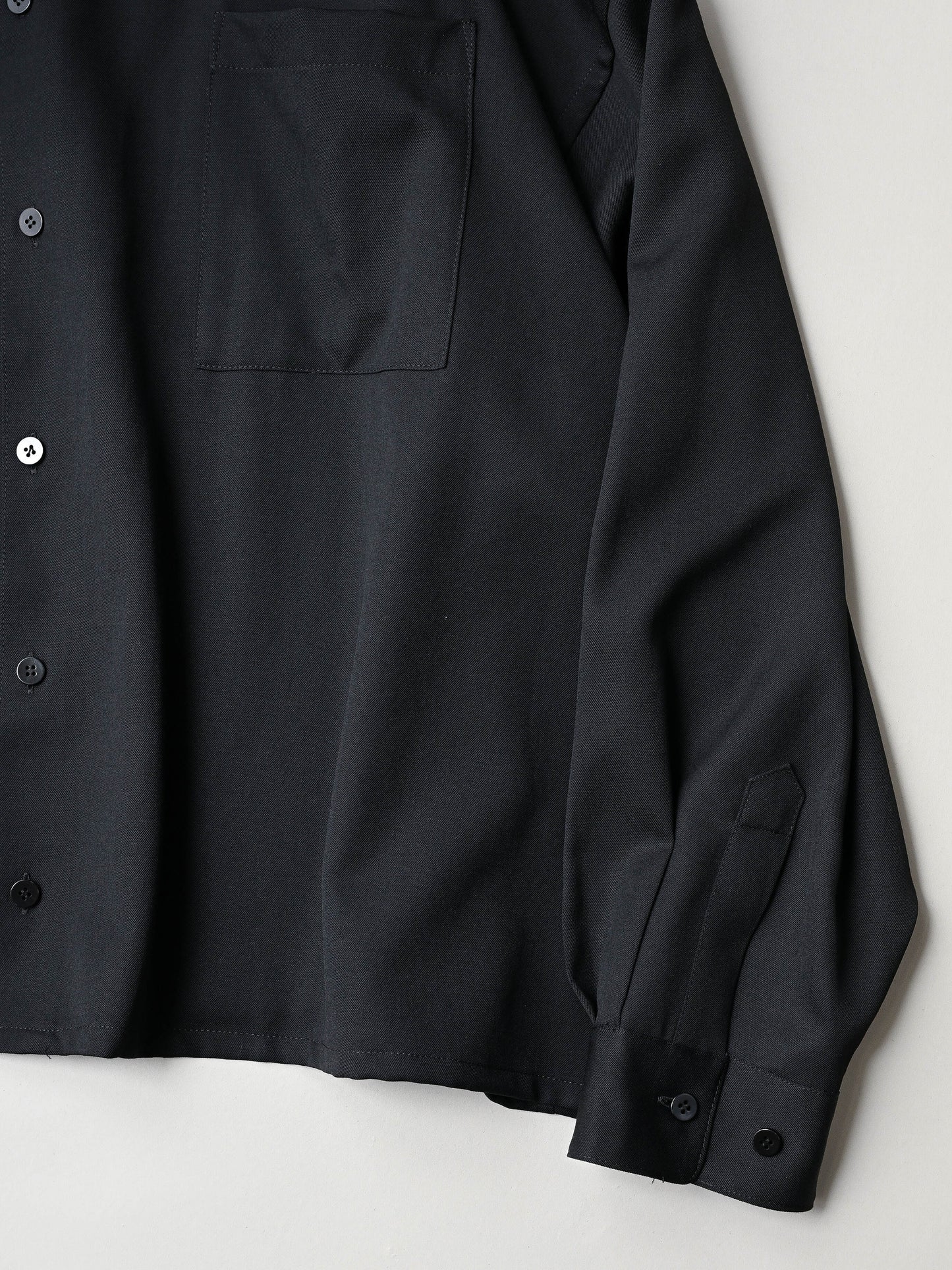 WHOWHAT / 5X SHIRT<SHORT LENGTH> -BLACK