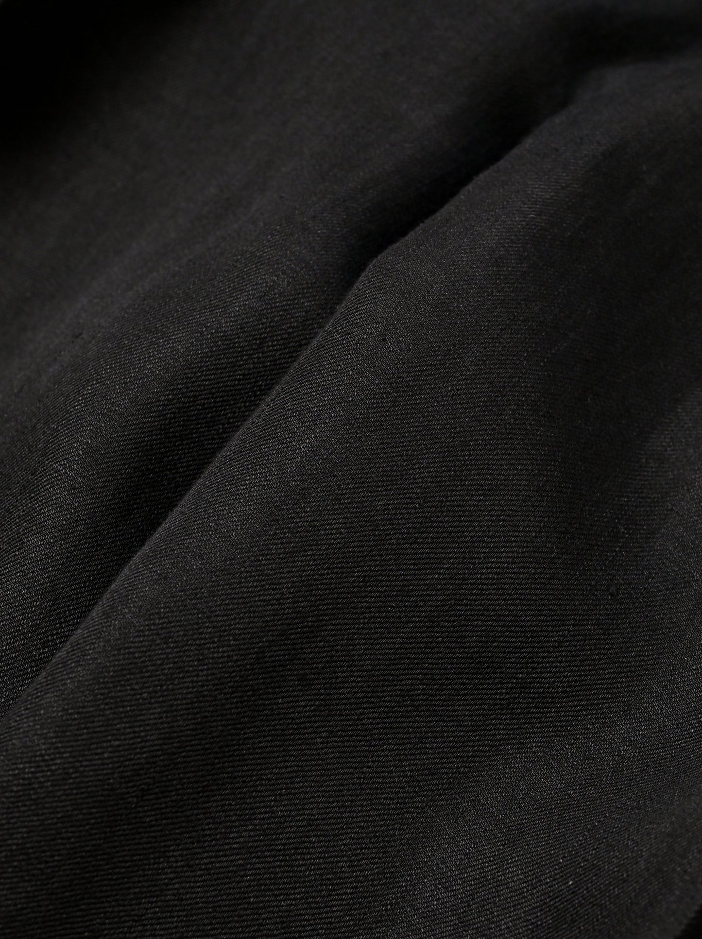ANCELLM / 100/S LINEN TUCK SLACKS -BLACK