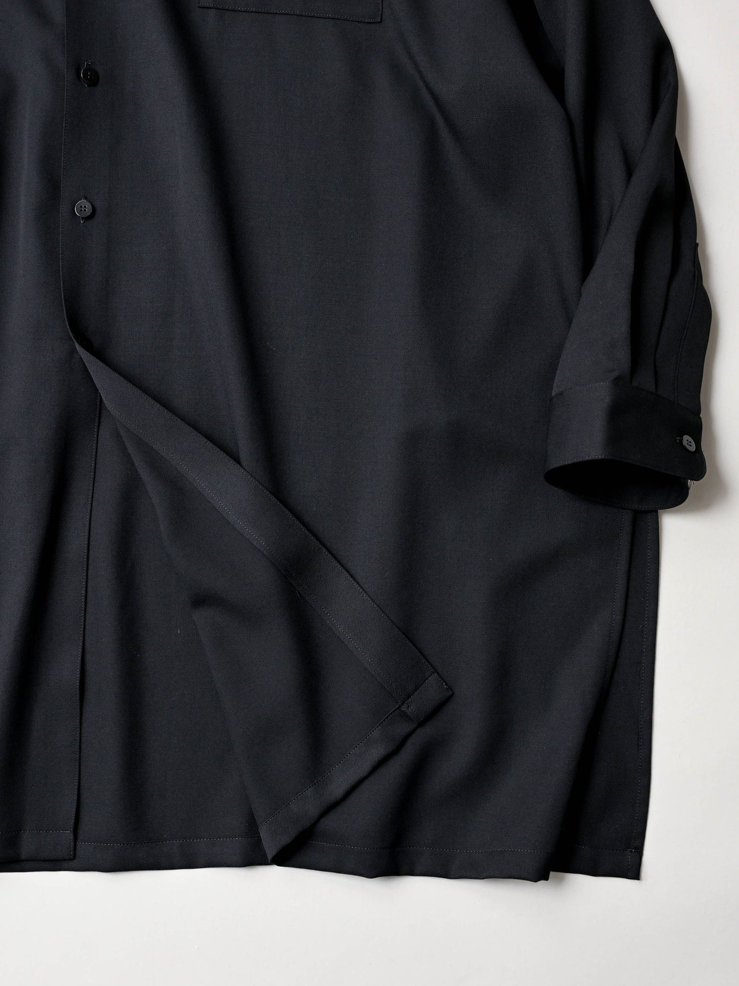 WHOWHAT / 5X SHIRT<LONG LENGTH> -BLACK