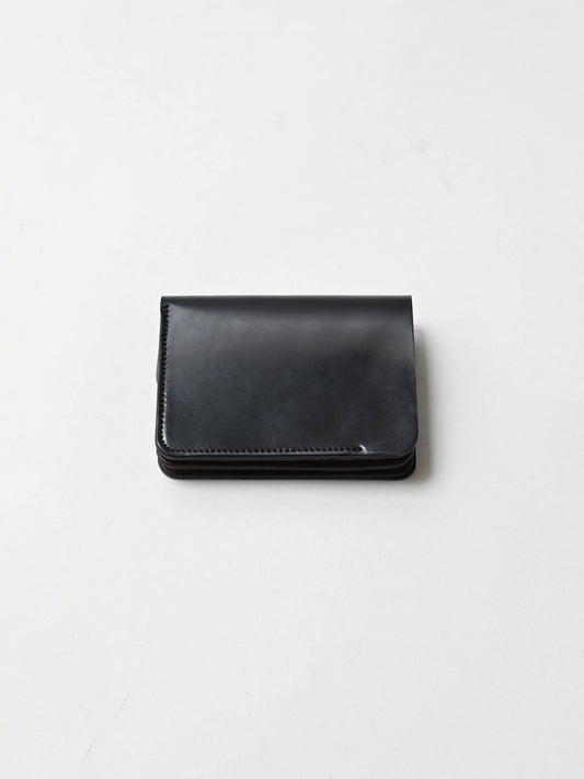 forme / Post wallet Cordovan -BLACK×BROWN