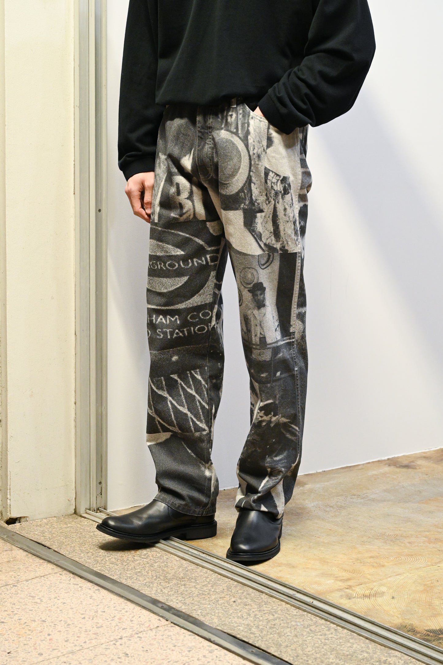 The DUFFER N NEPHEWS / PICTURE PRINT DENIM PANTS