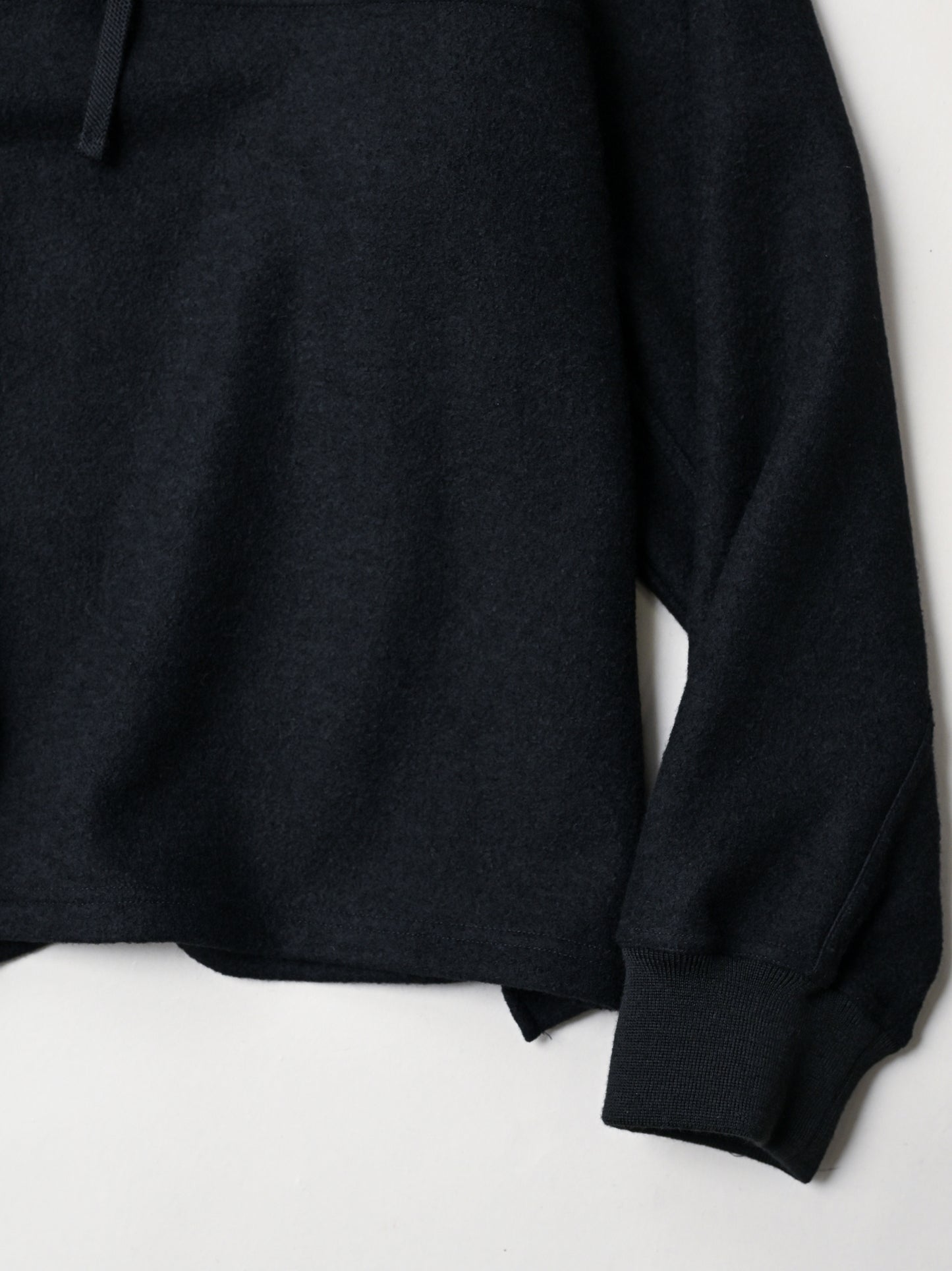 ANCELLM / HENLEY PULL OVER SHIRT -BLACK