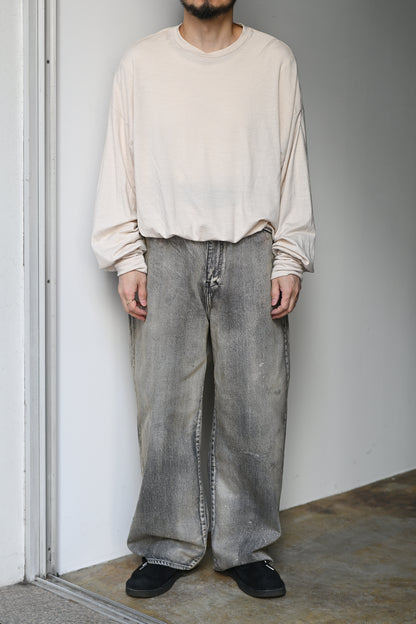 ANCELLM / MIDTAPERED 5P DENIM PANTS -BLACK