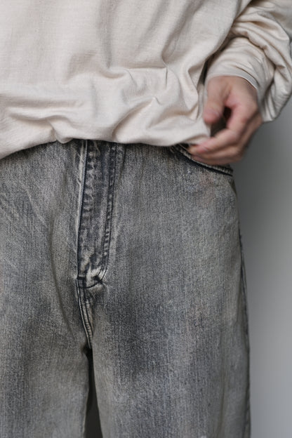 ANCELLM / MIDTAPERED 5P DENIM PANTS -BLACK