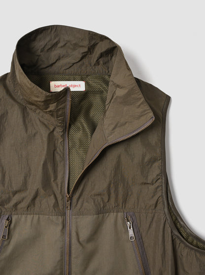 barbell object / un vest -KHAKI