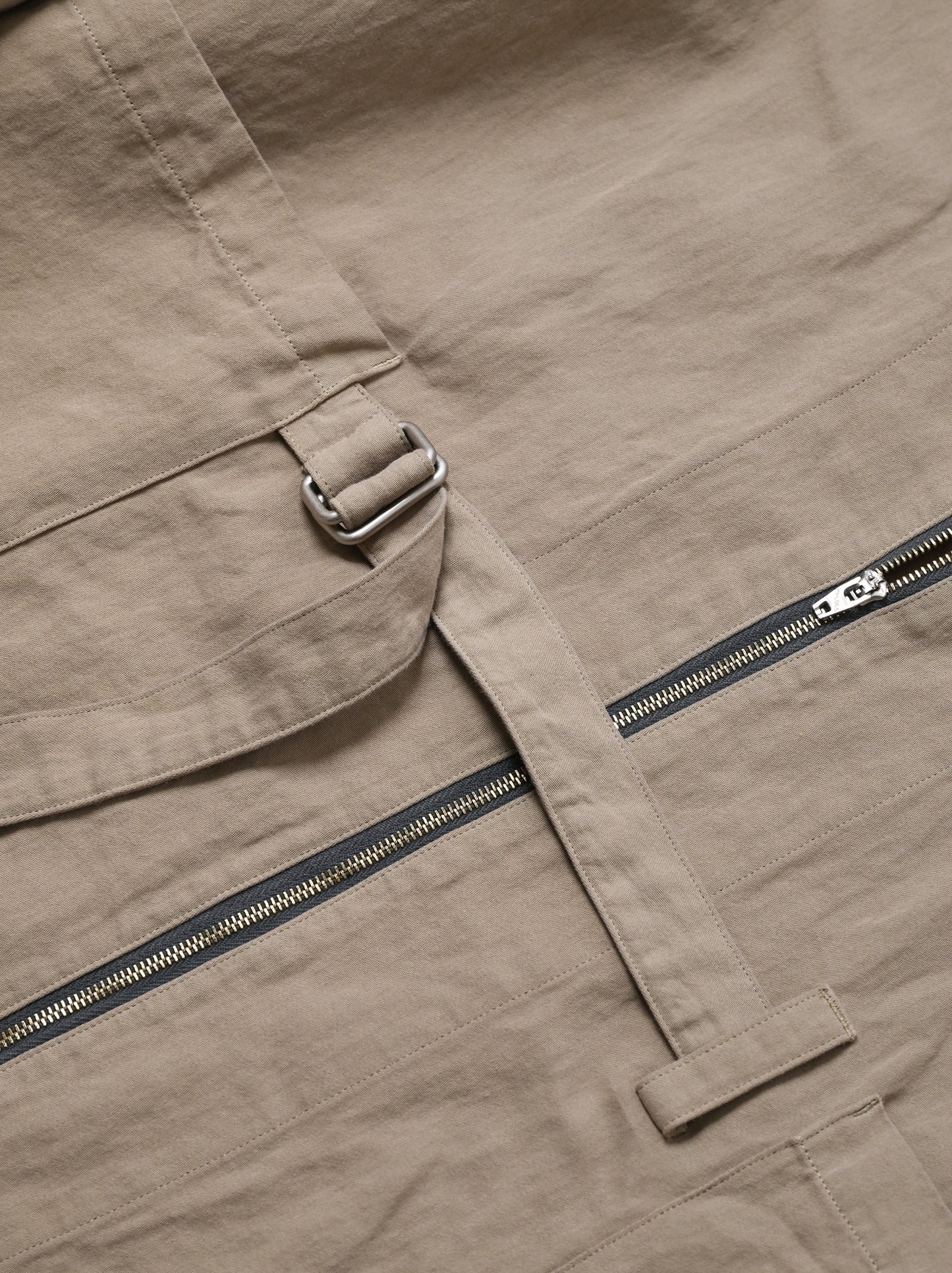 barbell object / belted jkt -BEIGE