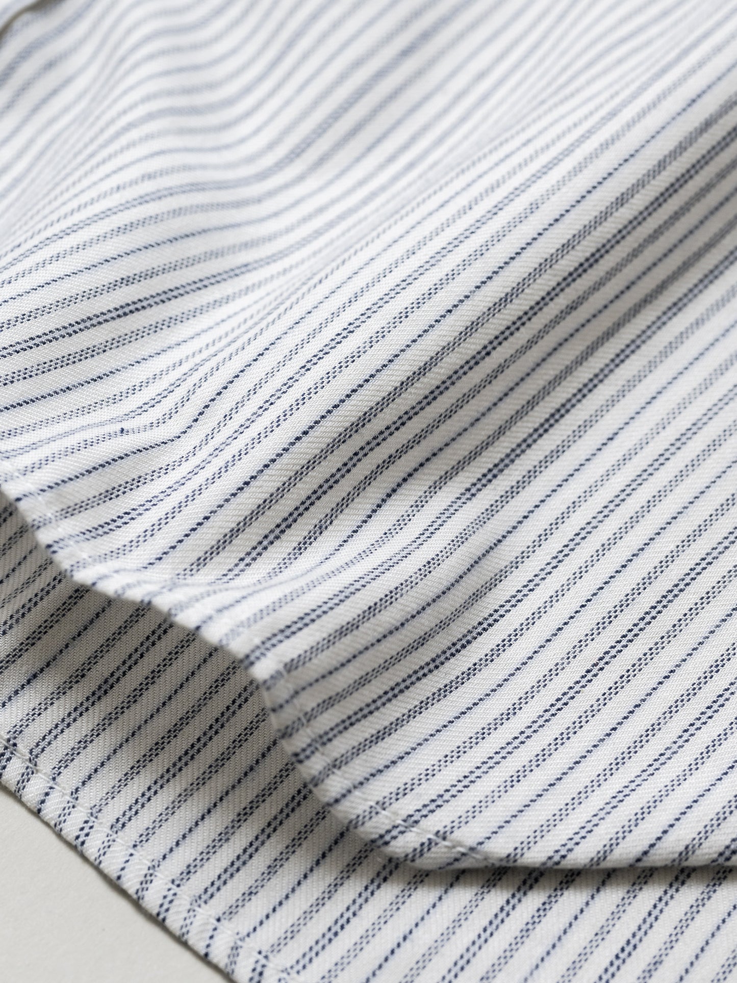 M's braque / DOG EAR COLLAR SHIRT -WHITE STRIPE