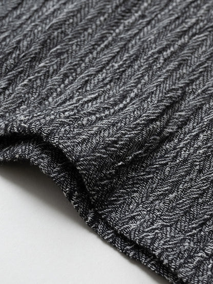 M's braque / TURTLENECK FRENCH CUFFS SHIRT -BLACK/NATURAL