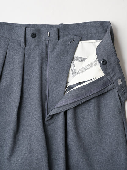 M's braque / TUCKED BAGGY PANTS -CHARCOAL GREY