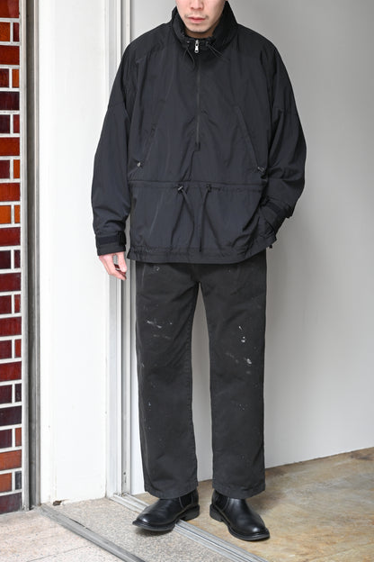 ANCELLM / EX. 大きいサイズ NYLON PULLOVER JACKET -BLACK