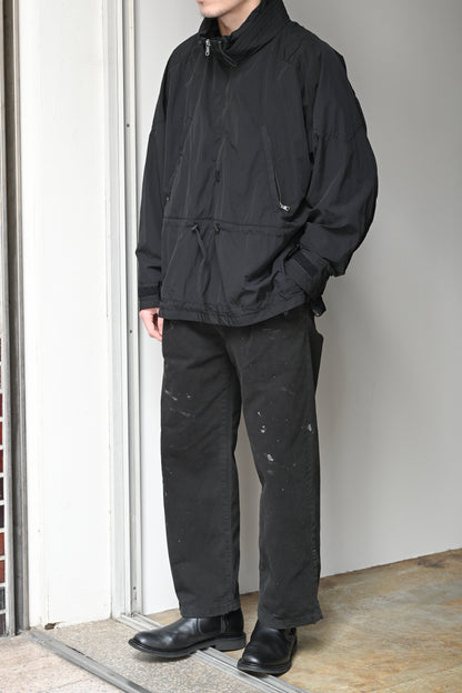 ANCELLM / EX. 大きいサイズ NYLON PULLOVER JACKET -BLACK