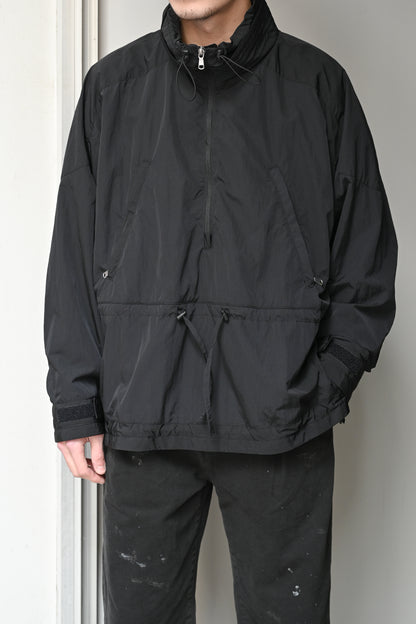 ANCELLM / EX. 大きいサイズ NYLON PULLOVER JACKET -BLACK