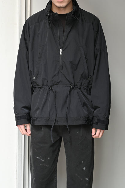 ANCELLM / EX. 大きいサイズ NYLON PULLOVER JACKET -BLACK