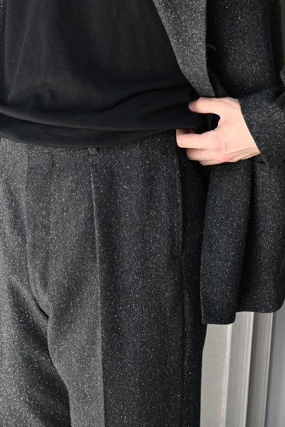 M's braque / COSTUME ONE TUCK DRESS PANTS -GREY MIX