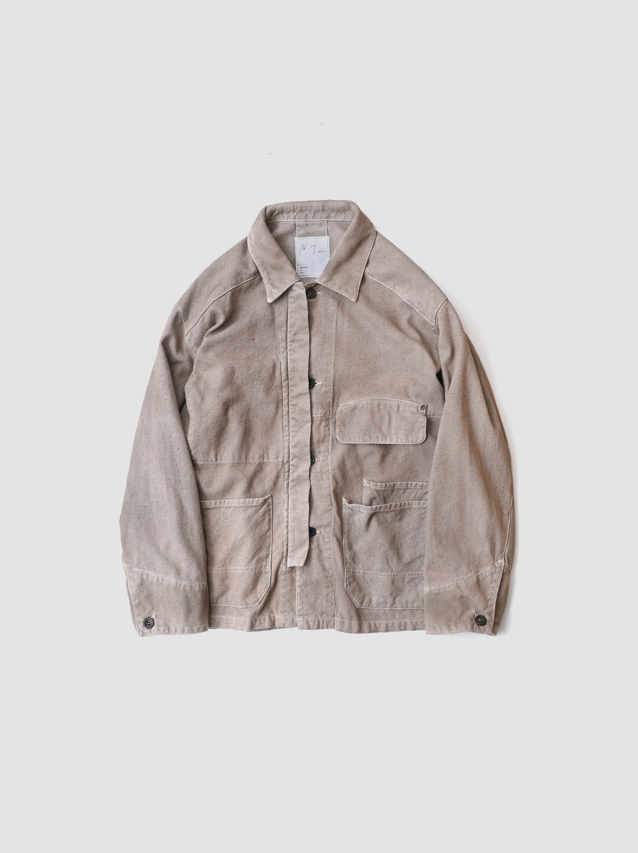 ANCELLM / C/R DUCK COVERALL JACKET -GREIGE – and father