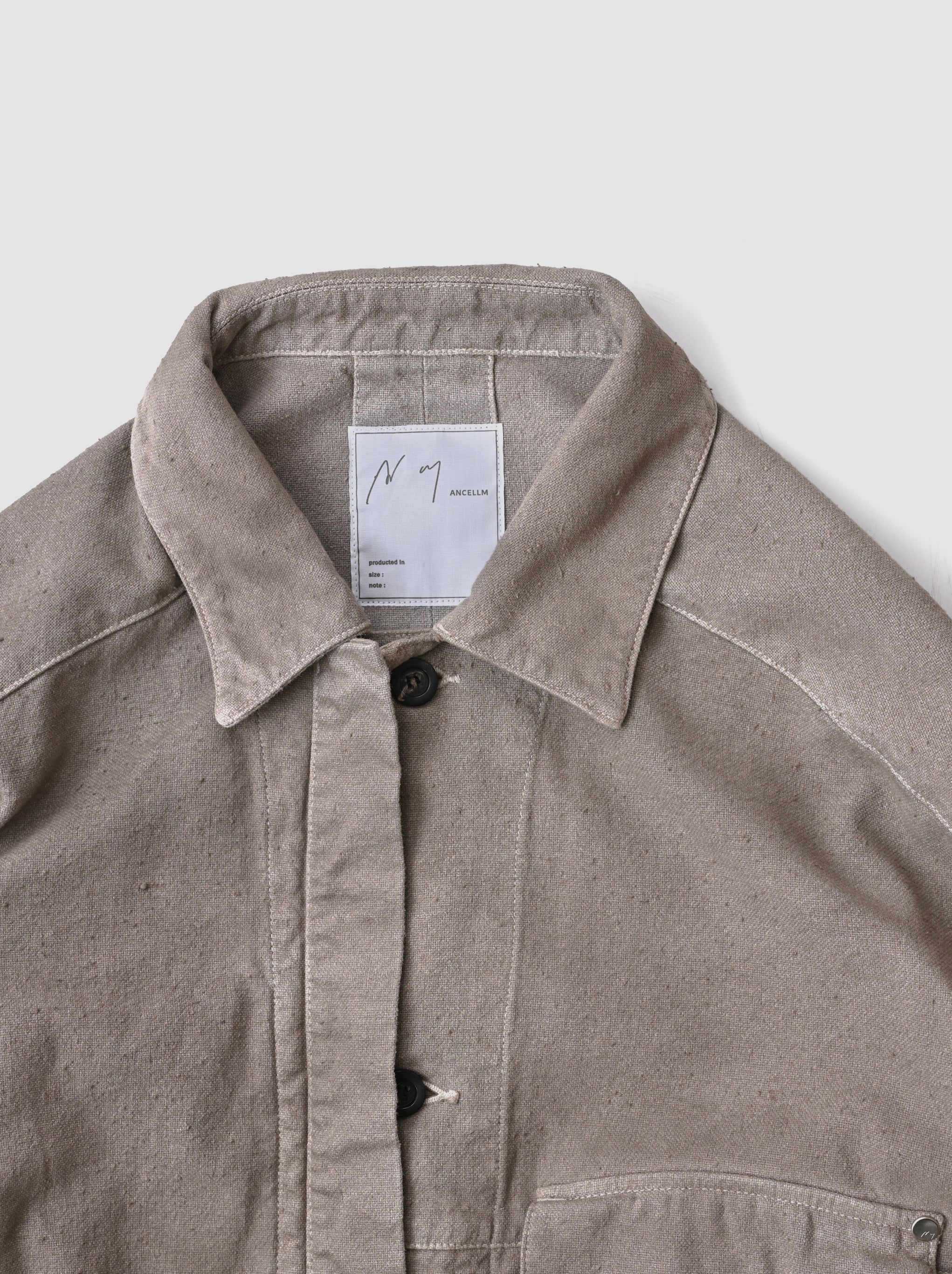 ANCELLM / C/R DUCK COVERALL JACKET -GREIGE – and father