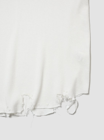 ANCELLM / DAMAGE WAFFLE TANK -WHITE