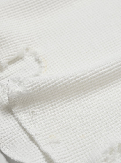 ANCELLM / DAMAGE WAFFLE TANK -WHITE