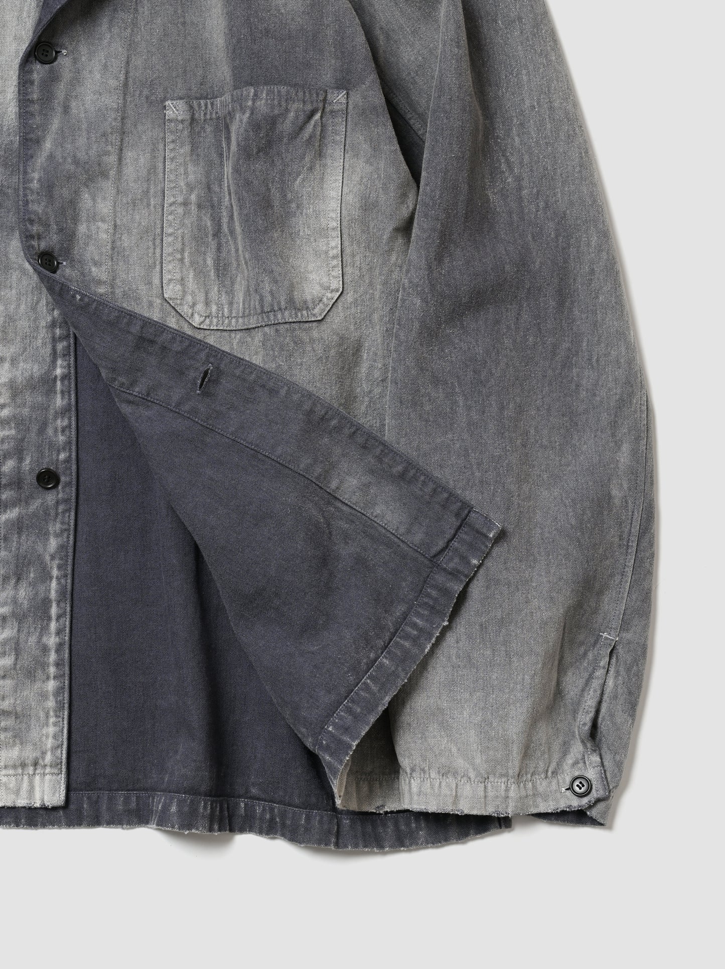ANCELLM / FADED L/C WORK SHIRT -F.BLUE