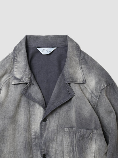 ANCELLM / FADED L/C WORK SHIRT -F.BLUE