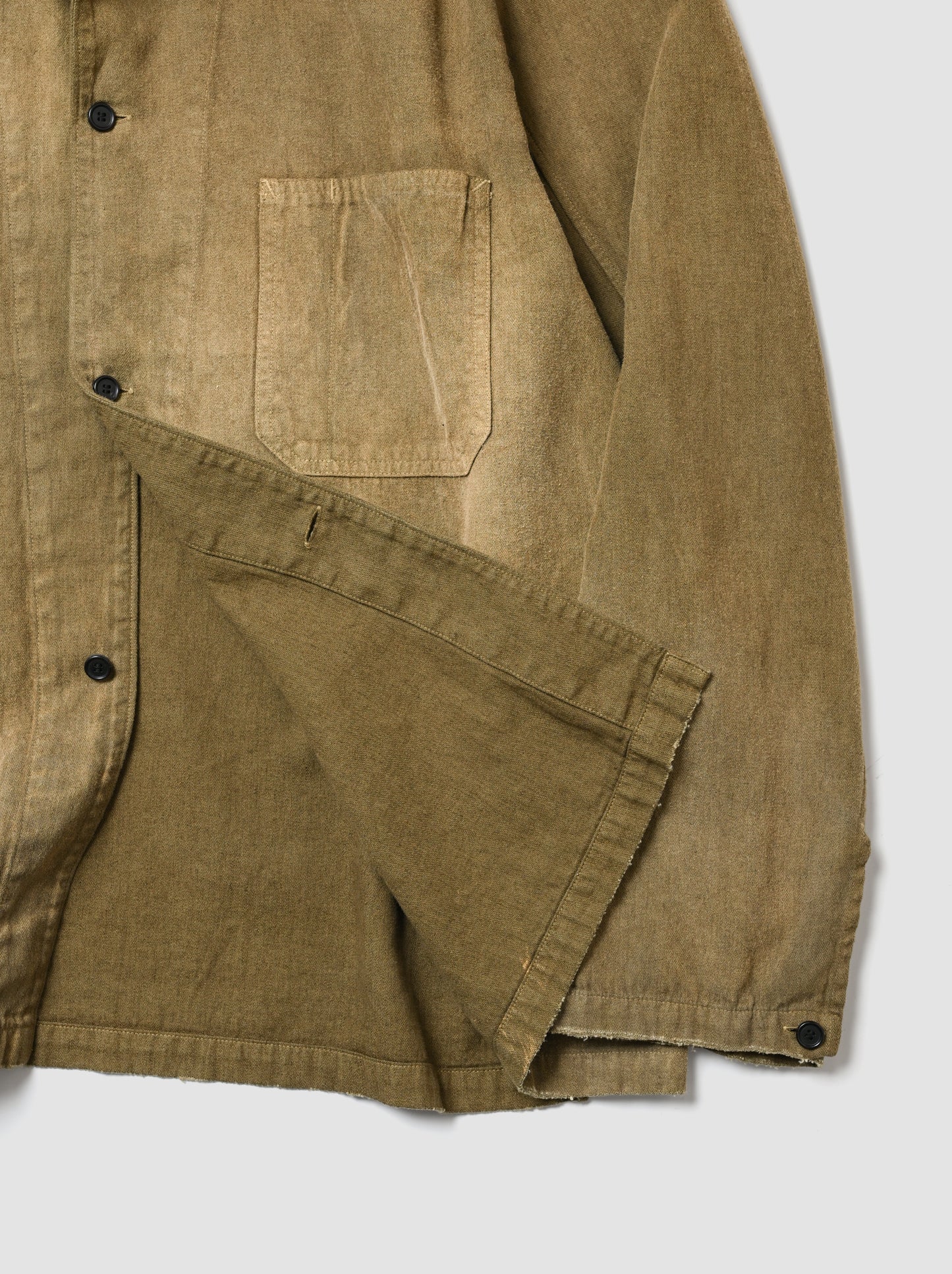 ANCELLM / FADED L/C WORK SHIRT -OLIVE