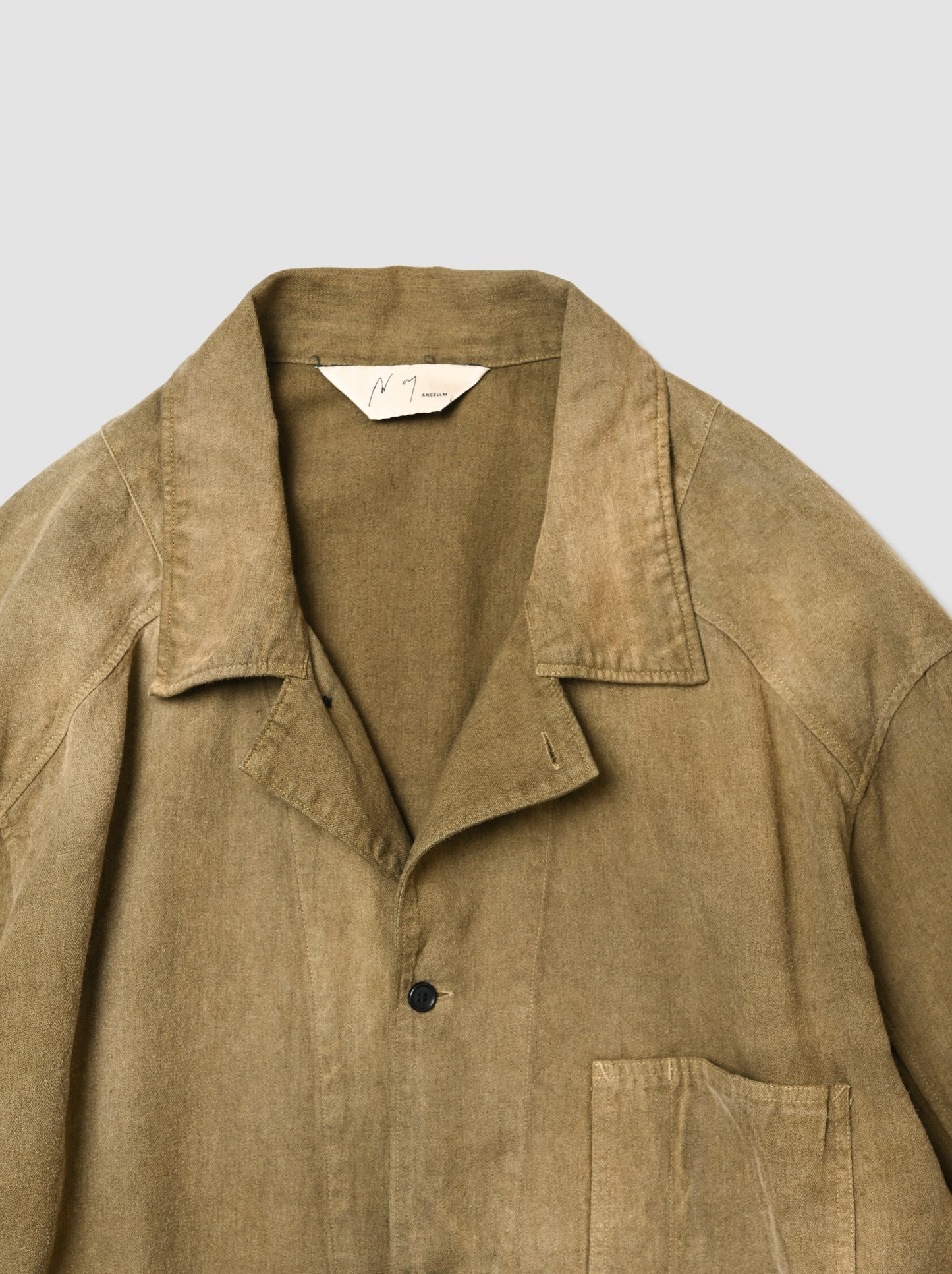 ANCELLM / FADED L/C WORK SHIRT -OLIVE