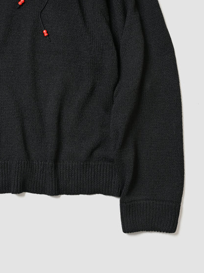 ANCELLM / UV NECK KNIT -BLACK