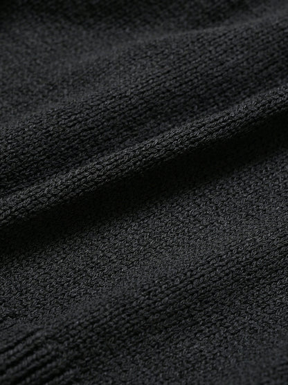 ANCELLM / UV NECK KNIT -BLACK
