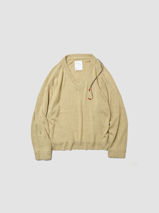 ANCELLM / UV NECK KNIT -SAGE
