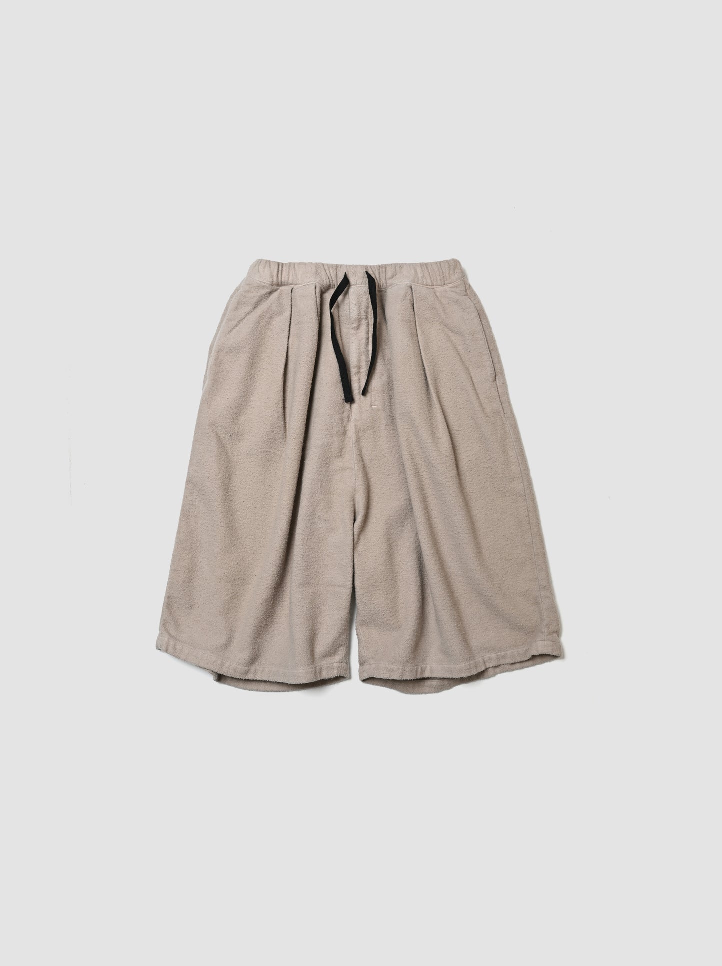 ANCELLM / BRUSHED COTTON WIDE CROPPED PANTS -GREIGE