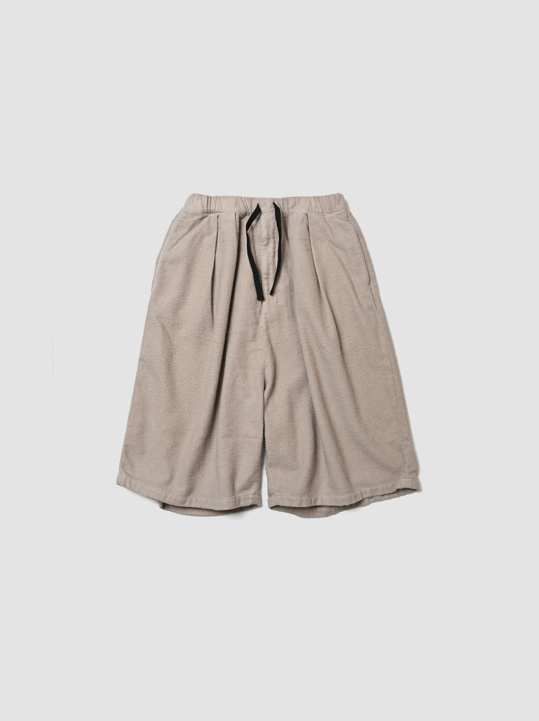 ANCELLM / BRUSHED COTTON WIDE CROPPED PANTS -GREIGE
