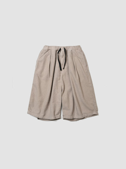 ANCELLM / BRUSHED COTTON WIDE CROPPED PANTS -GREIGE