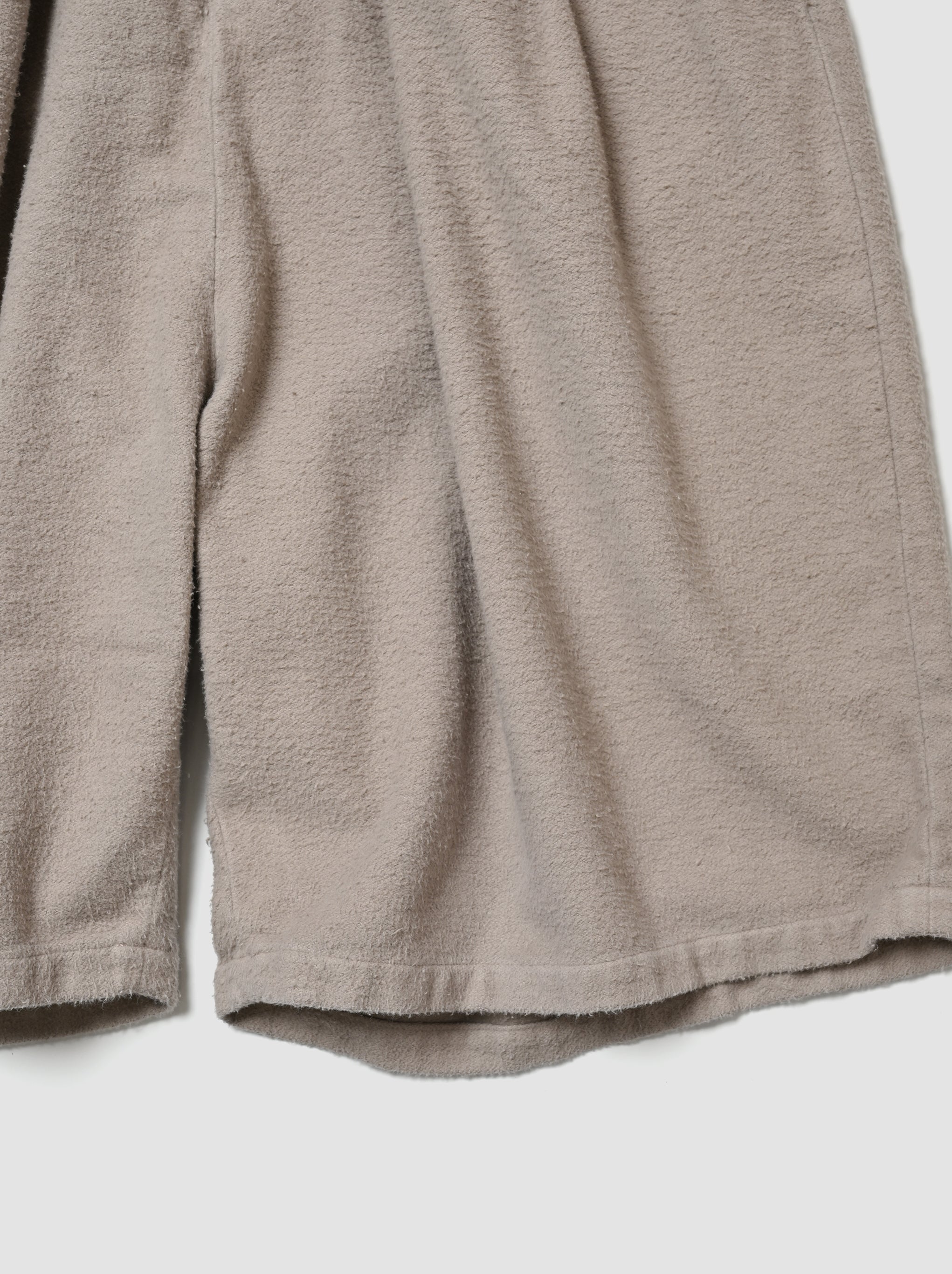 ANCELLM / BRUSHED COTTON WIDE CROPPED PANTS -GREIGE