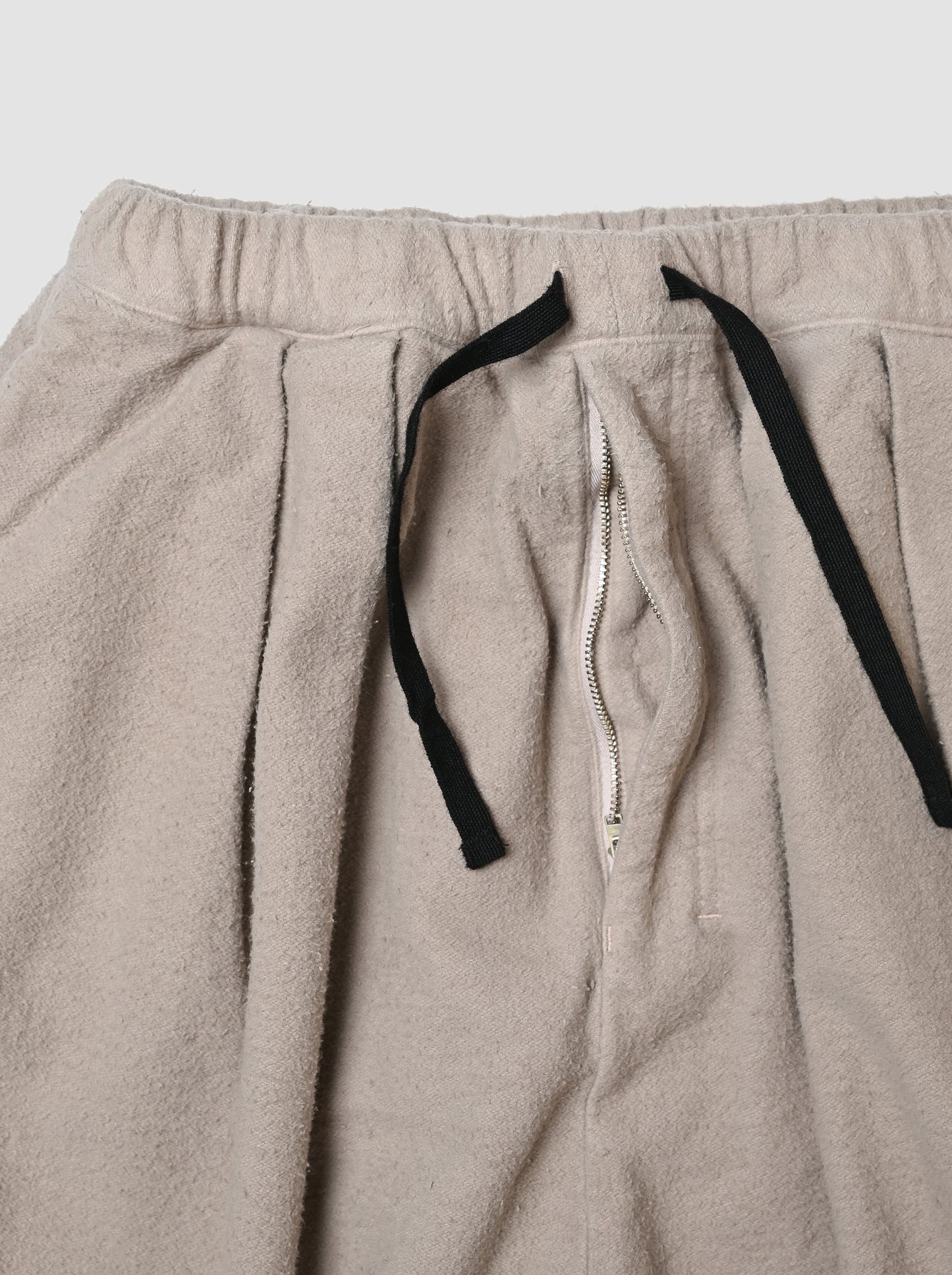 ANCELLM / BRUSHED COTTON WIDE CROPPED PANTS -GREIGE