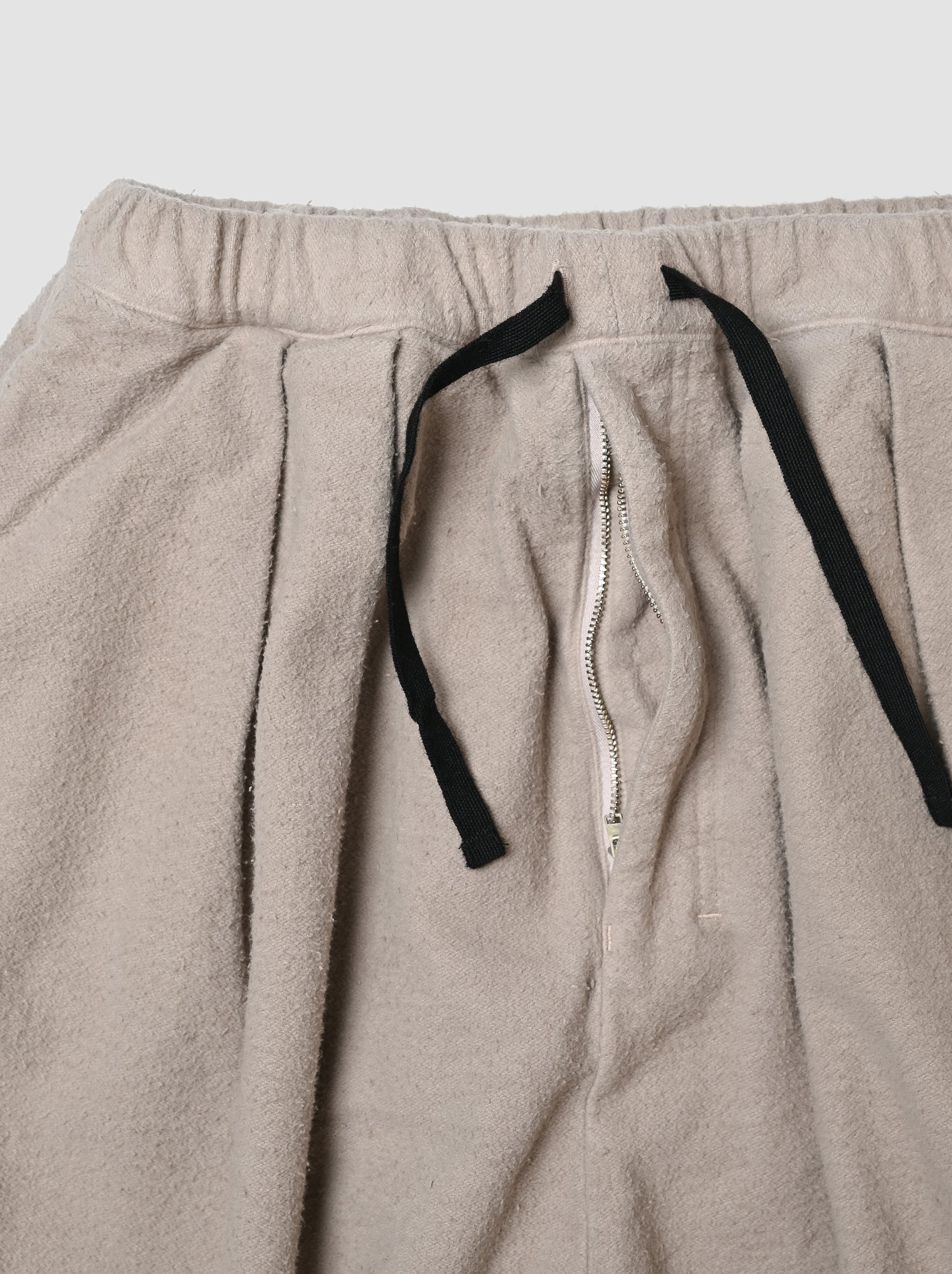 ANCELLM / BRUSHED COTTON WIDE CROPPED PANTS -GREIGE