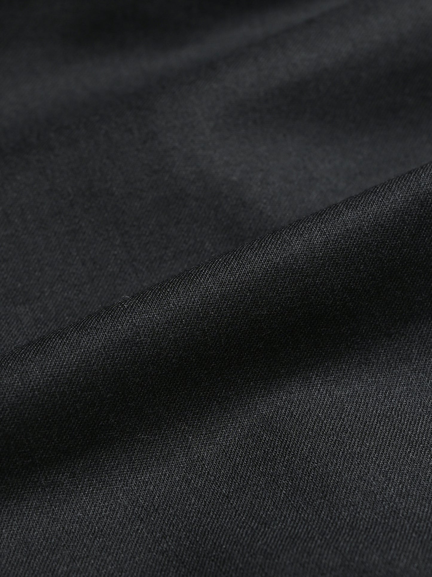 ANCELLM / WOOL SATIN BELT-LESS SLACKS -BLACK