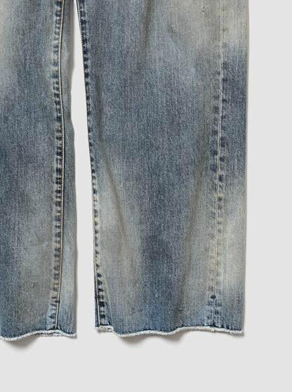 ANCELLM / CUT-OFF LENGTH DENIM PANTS -INDIGO