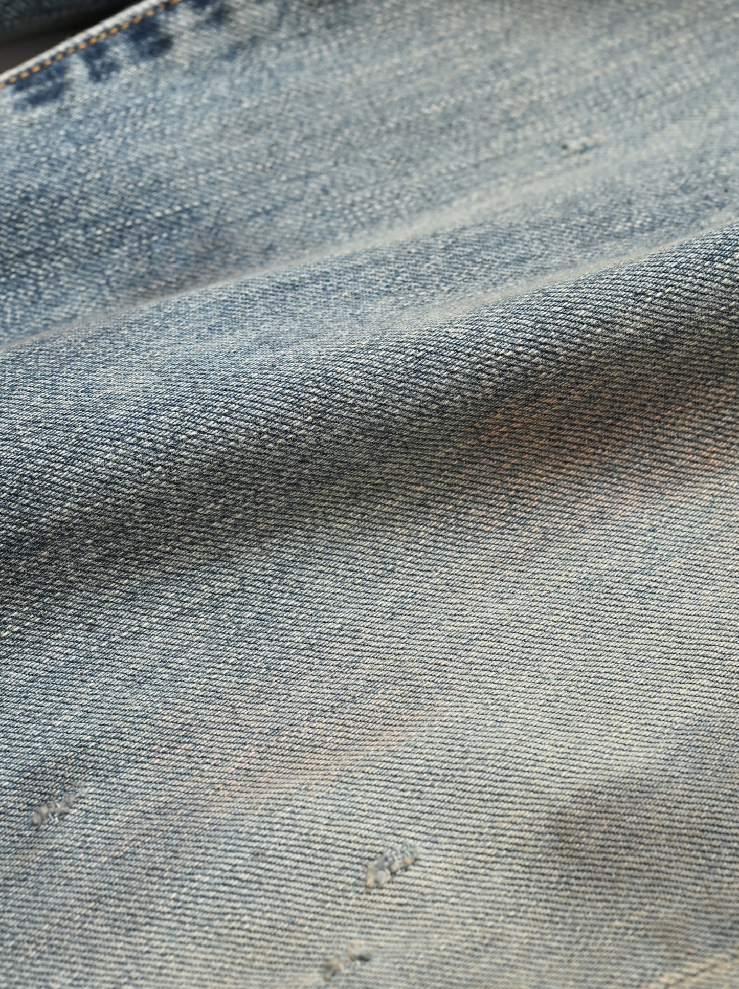 ANCELLM / CUT-OFF LENGTH DENIM PANTS -INDIGO