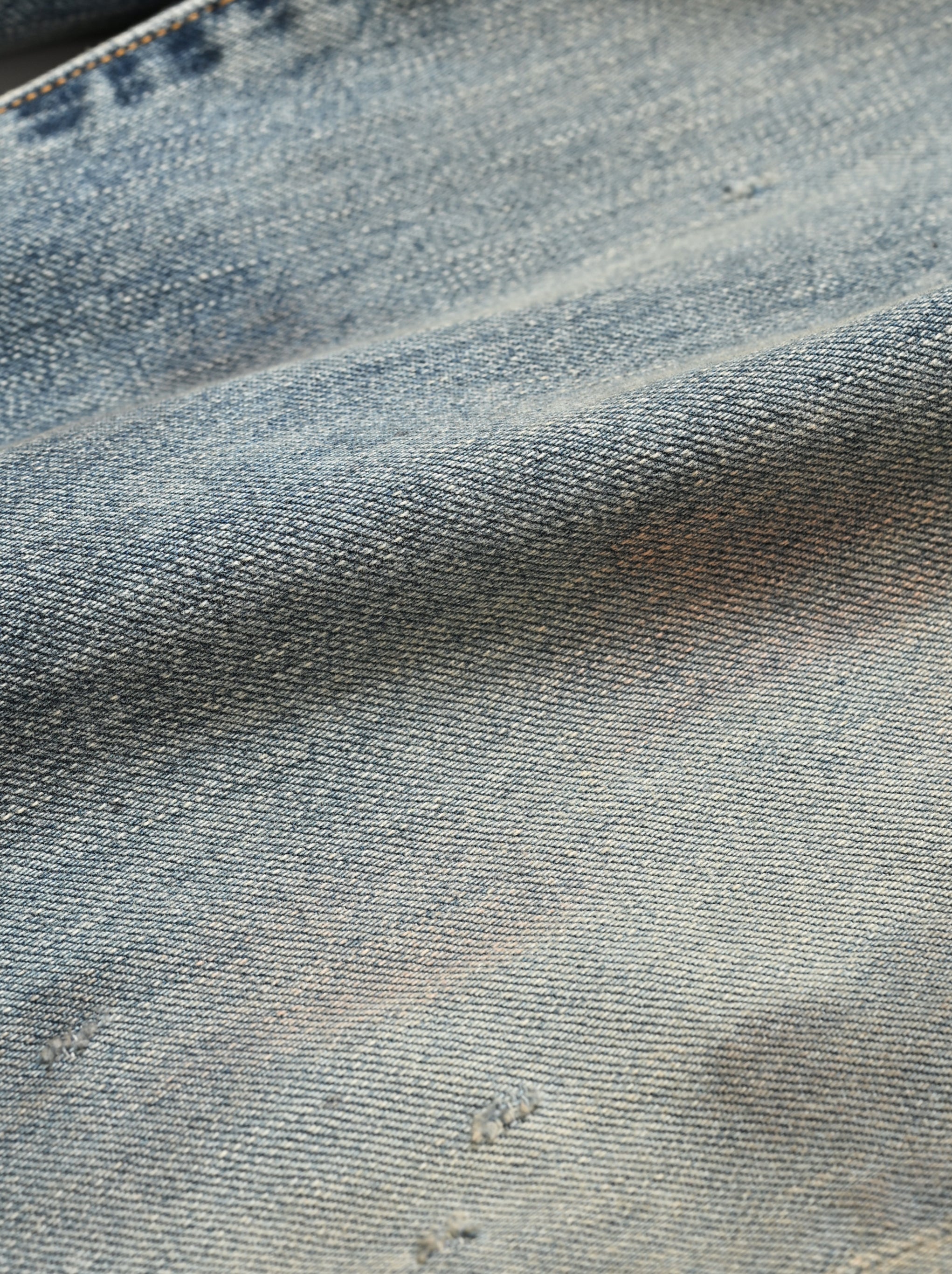 ANCELLM / CUT-OFF LENGTH DENIM PANTS -INDIGO