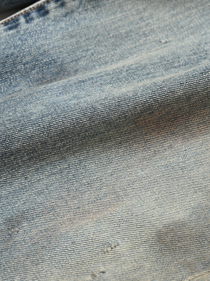ANCELLM / CUT-OFF LENGTH DENIM PANTS -INDIGO